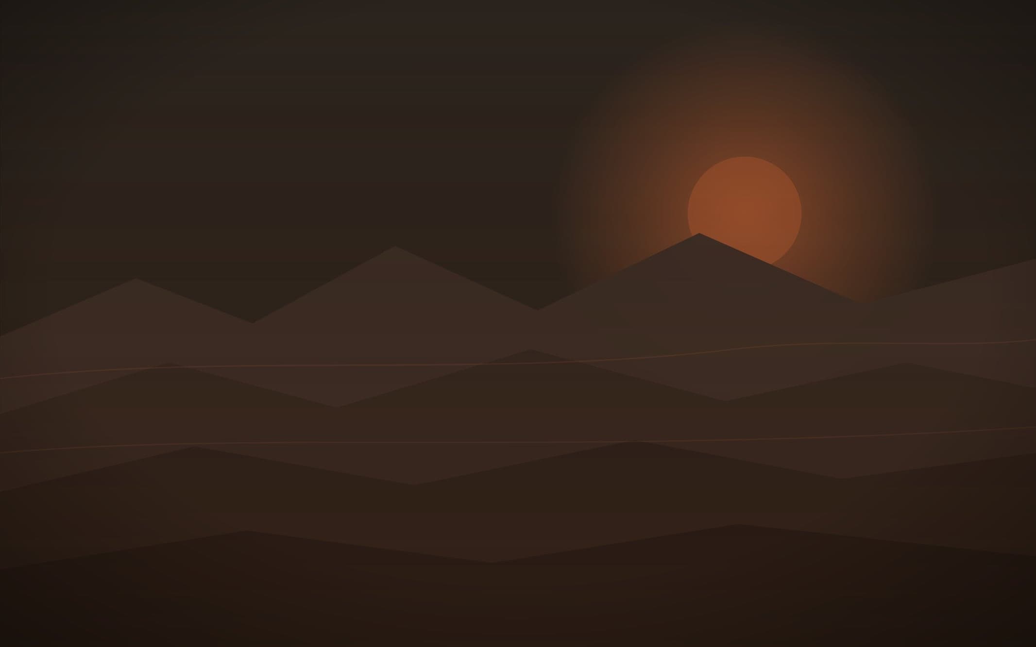Cordillera del desierto de Atacama en duotono cobre